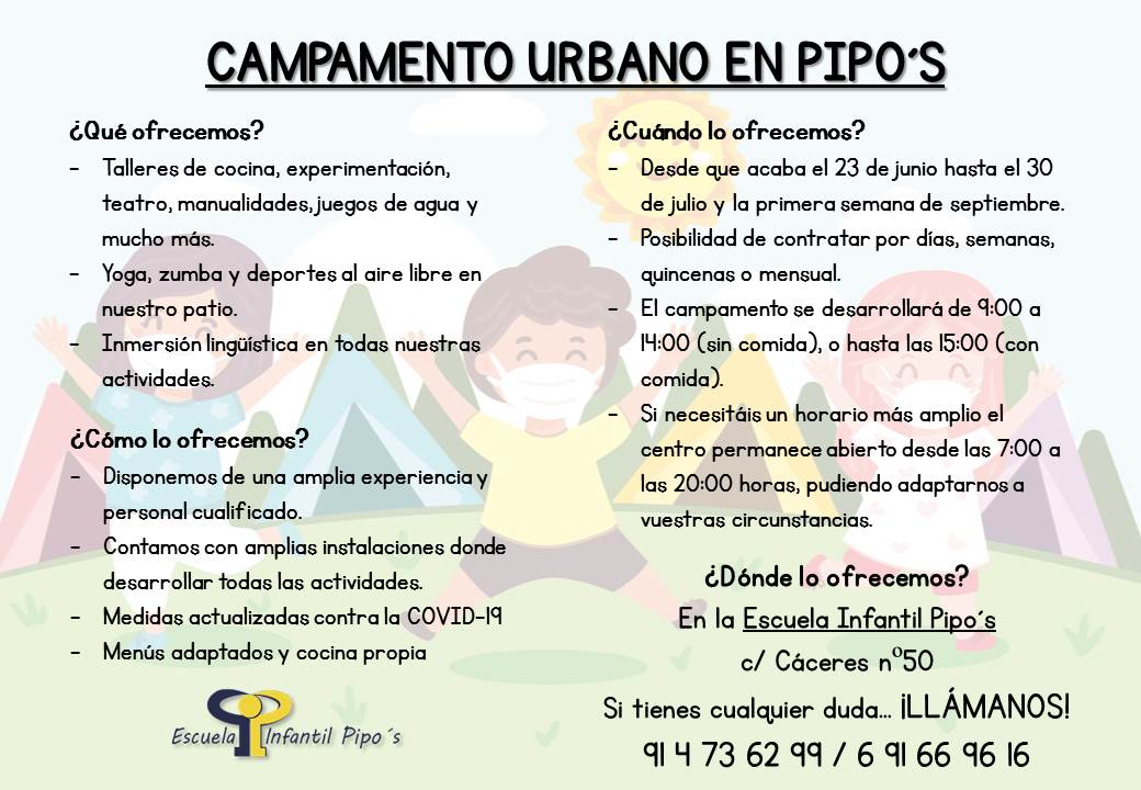 Campamento de Verano - Escuela Infantil Pipos